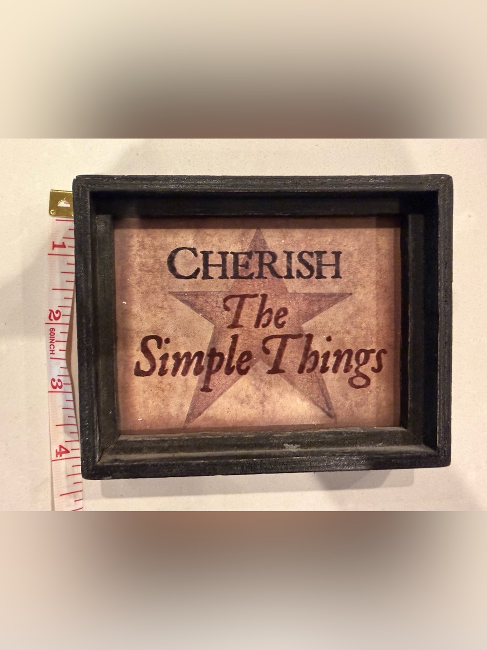 Cherish The Simple Things Framed Wall Art - Brown Rustic Home Accent